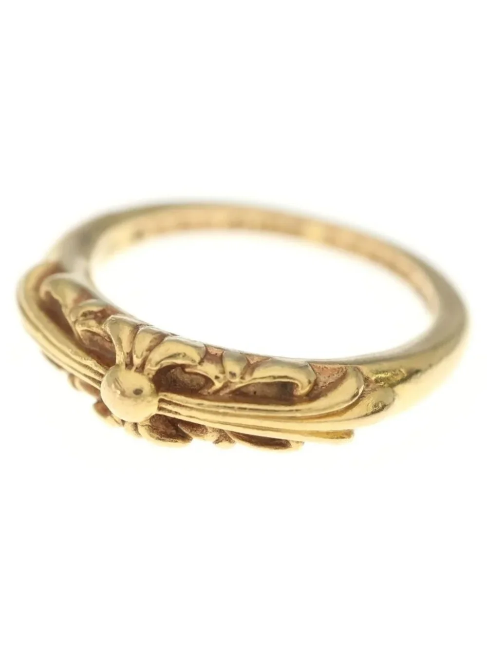 Chrome Hearts 22k Babyclsc Baby Classic Floral Black Sling Gold Ring